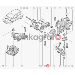 Poduszka silnika SASIC 4001759 | RENAULT CLIO II 1.4 16V;1.9DTi; MEGANE (7700437854)
