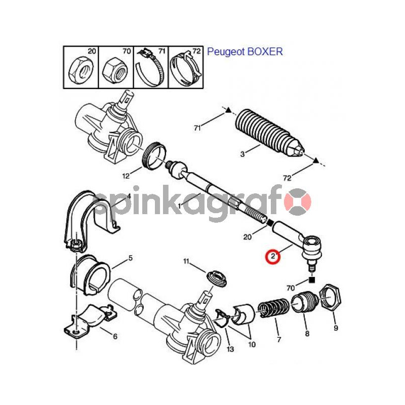 Końcówka drążka SASIC 0184H44 | PEUGEOT BOXER,CITROEN JUMPER  (4018A3,4018H4)