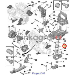 Poduszka silnika SASIC 8441511 | PEUGEOT 306-PARTNER;CITROEN BERLINGO  (184451)