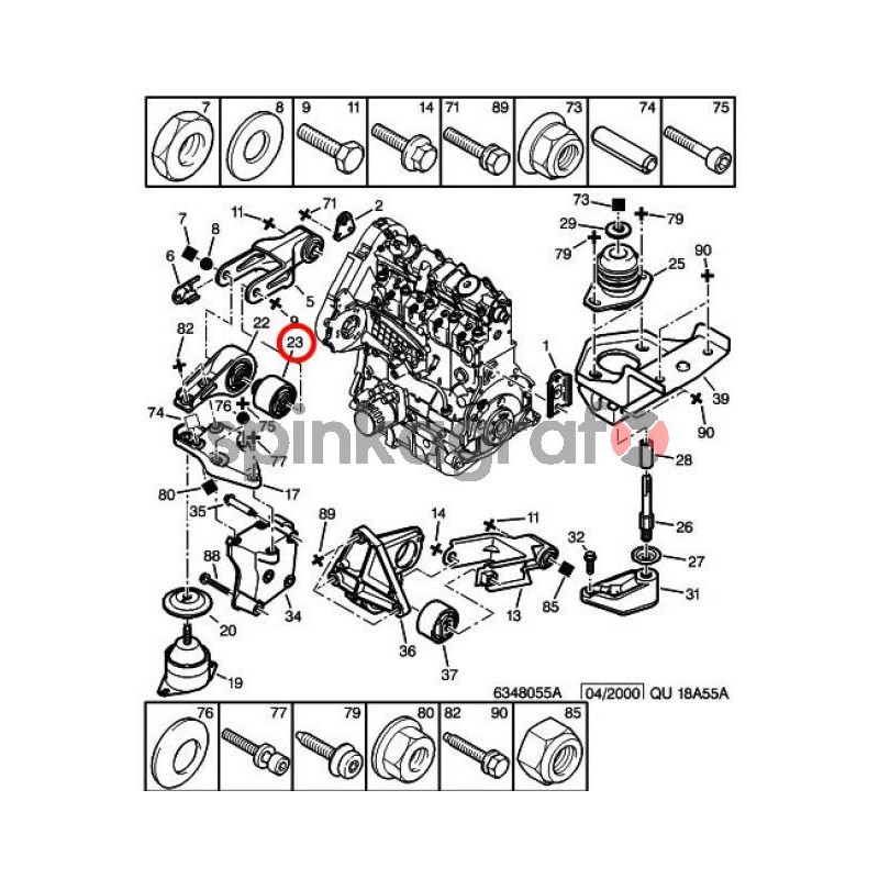 Poduszka silnika HUTCHINSON 594149 | CITROEN/PEUGEOT (180916) 10x70mm. Poduszka silnika HUTCHINSON 594149 | CITROEN/PEUGEOT (180916) 10x70mm.