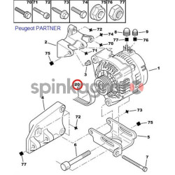 Pasek osprzętu HUTCHINSON 755 K 6 | PEUGEOT PARTNER mot.1.8 (5750W7)