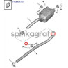 Mocowanie tłumika SASIC 7551691 | PEUGEOT 206/406/807  (org.175569)