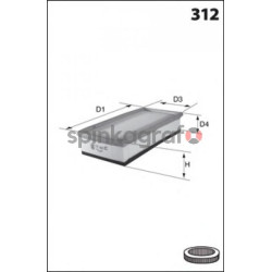 Filtr powietrza MECAFILTER ELP9086