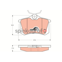 Klocki hamulcowe (przód) TRW GDB1330 | RENAULT MEGANE II, CLIO III,ESPACE III,CITROEN C3 II, C4, PEUGEOT  307, 308 (440661332R) 