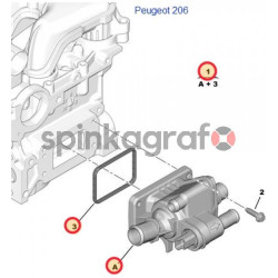 Termostat układu chłodzenia METALCAUCHO MC-3774 | PEUGEOT/CITROEN 1.4HDi  (1336V6)
