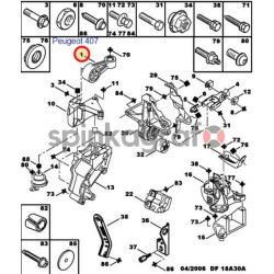Poduszka silnika METALCAUCHO MC-5226 | CITROEN C5/C6/C8/JUMPY III PEUGEOT 407/EXPERT III 1.8/2.0/2.8