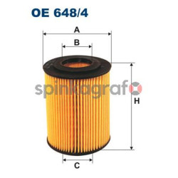 Filtr oleju FILTRON OE 648/4 | HONDA,OPEL,VAUXHALL (15430PLZD00,5650380,650300,8972231870,93190777)