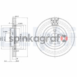 Tarcza hamulcowa ( przód ) DELPHI BG2844 | CITROËN,FIAT,LANCIA,PEUGEOT (1309392080,1317651080,1606400580,1618863580,4246J2)