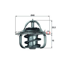 Termostat układu chłodzenia MAHLE ORIGINAL TX 5 92D | FORD 1509953,1559637,1571879,6100629,6100630