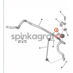 Guma drążka stabilizatora SASIC 2300032 | CITROEN C3 PICASSO PEUGEOT 207 23mm  (5094C5)