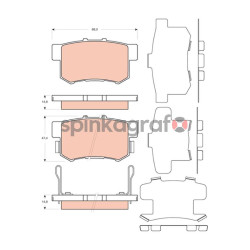 Klocki hamulcowe (przód) TRW GDB3447 | HONDA,SUZUKI LEGEND III (KA9),LEGEND IV (KB1),SWIF