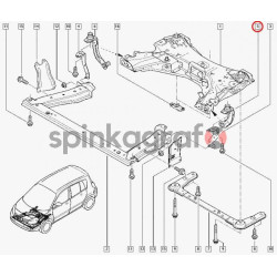 Poduszka sanek KLEBER M6814 | RENAULT MEGANE 2,SCENIC 2 (8200197453)