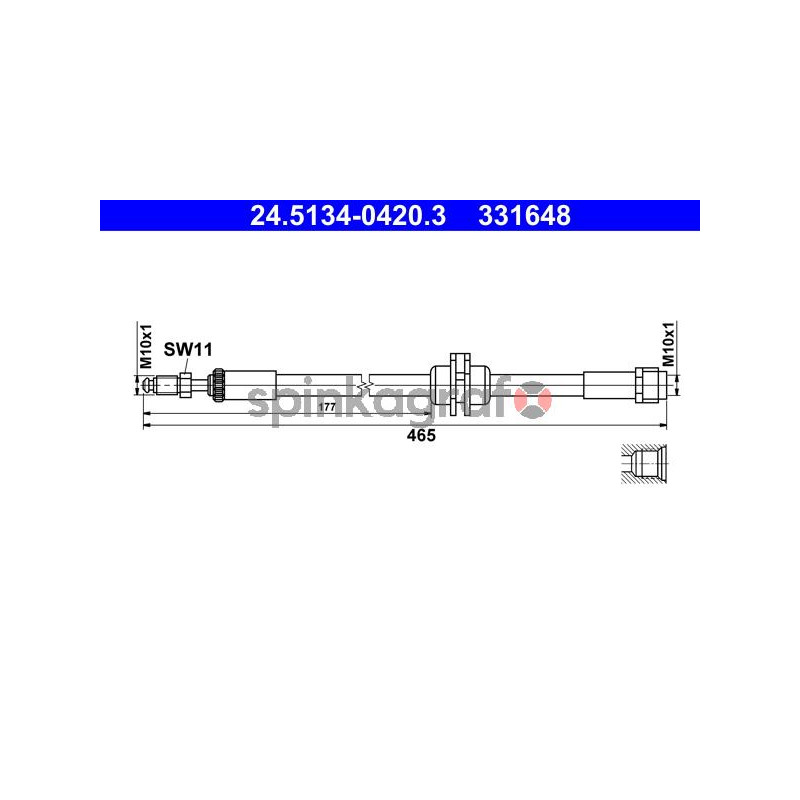 Przewód hamulca elastyczny  ATE 24.5134-0420.3 | BMW,MINI 34306854263,34306894453