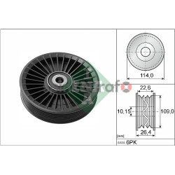 Rolka paska osprzętu INA 532 0108 10
