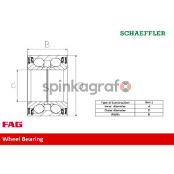 Łożysko koła FAG 713 6440 80