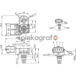 Czujnik ciśnienia MAP BOSCH 0281006076