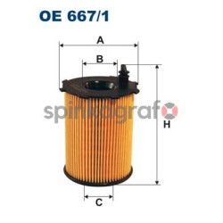 Filtr oleju FILTRON OE 667/1 | CITROËN,FIAT,FORD,MAZDA,MINI (1109AY,1109S5,1109T3,1109Y1,1109Y2)