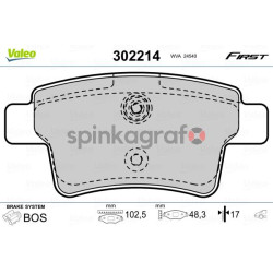 Klocki hamulcowe (przód) VALEO 302214