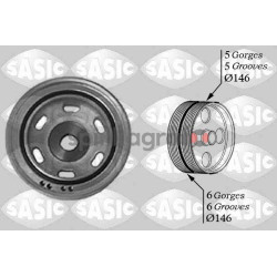 Koło pasowe wału korbowego SASIC 2150017 | PEUGEOT, FIAT (0515T4, 500332293, 504099920)