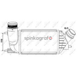 Chłodnica wody NRF 30242 | CITROËN,PEUGEOT (0384P2,144010980,14401098000)