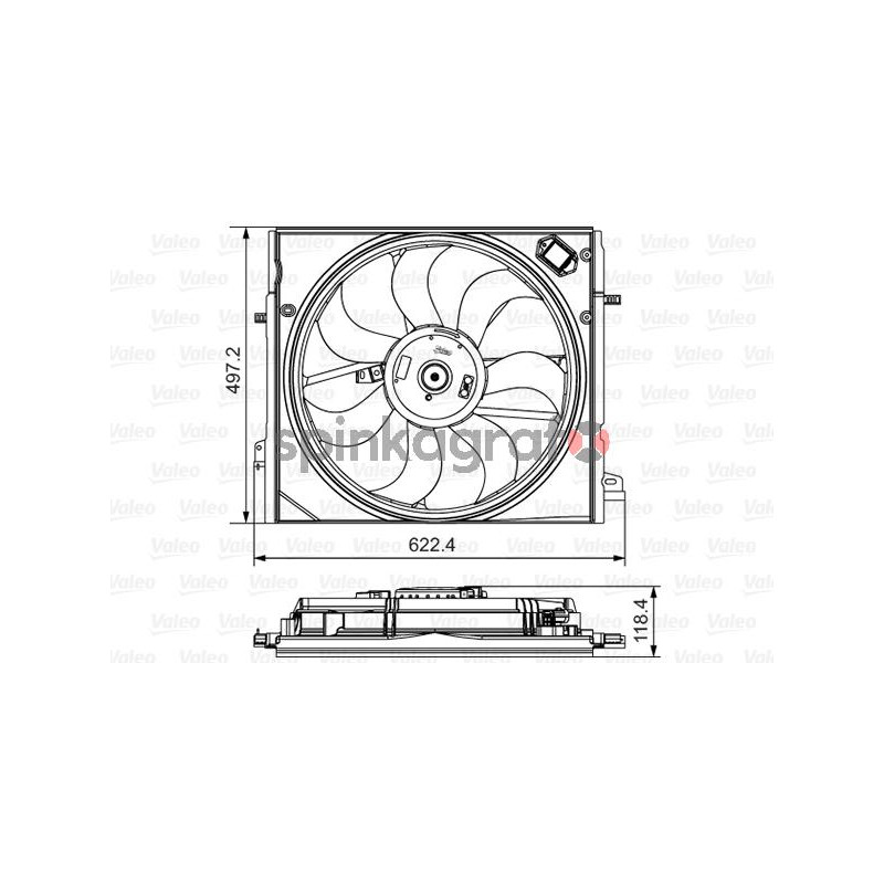 Wentylator chłodnicy VALEO 698582