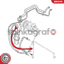 Przewód klimatyzacji ESEN SKV 43SKV543 | NISSAN,OPEL,RENAULT 8200797717,93861612