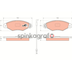 Klocki hamulcowe (przód) TRW GDB1402