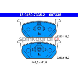 Klocki hamulcowe (przód) ATE 13.0460-7335.2