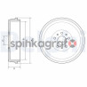 Bęben hamulcowy DELPHI BF629 | FIAT,OPEL,VAUXHALL 51940007,568001,95512101