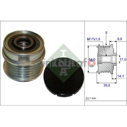 Koło pasowe alternatora INA 535 0171 10