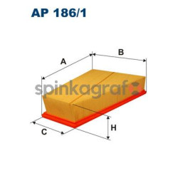 Filtr powietrza FILTRON AP 186/1 | FORD,VOLVO (1418883,1465170,1479059,1698684,30740955)