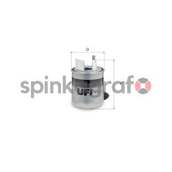 Filtr paliwa UFI 24.095.07 | NISSAN,RENAULT 164004395R