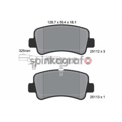 Klocki hamulcowe (przód) TEXTAR 2511201 | NISSAN,OPEL,RENAULT (4406000Q0H,4406000Q0L,4406000Q1J,440600264R,440601147R)