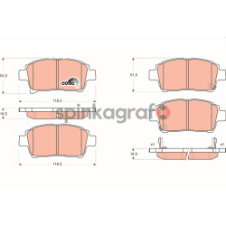 Klocki hamulcowe (przód) TRW GDB3317