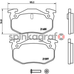 Klocki hamulcowe (przód) BREMBO P 68 018 | RENAULT (7701203668,7701203919,7701204036)