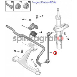 Łącznik stabilizatora SASIC 0875395 | CITROEN BERLINGO,XSARA,ZX P. PARTNER,306 (508739,508761)