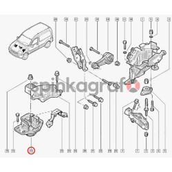Poduszka silnika SASIC 4001716 | RENAULT CLIO2-KANGOO prawa  (7700415096)