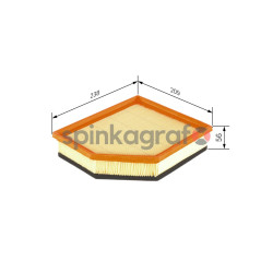 Filtr powietrza BOSCH F026400146 | VOLVO S60 II/V60 3,0 T6, 10- S80 II 3,0 T6 07-, V70 II 3,0 T6 07-09, 3,2AWD
