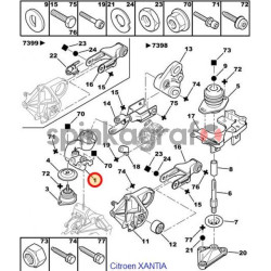 Poduszka silnika SASIC 8391481 | CITROEN XANTIA 2.0 TURBO (183948)