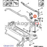 Guma drążka stabilizatora HUTCHINSON 563845 | CITROEN C5  /24,5mm/ mot.3.0 V6  (9643906280)