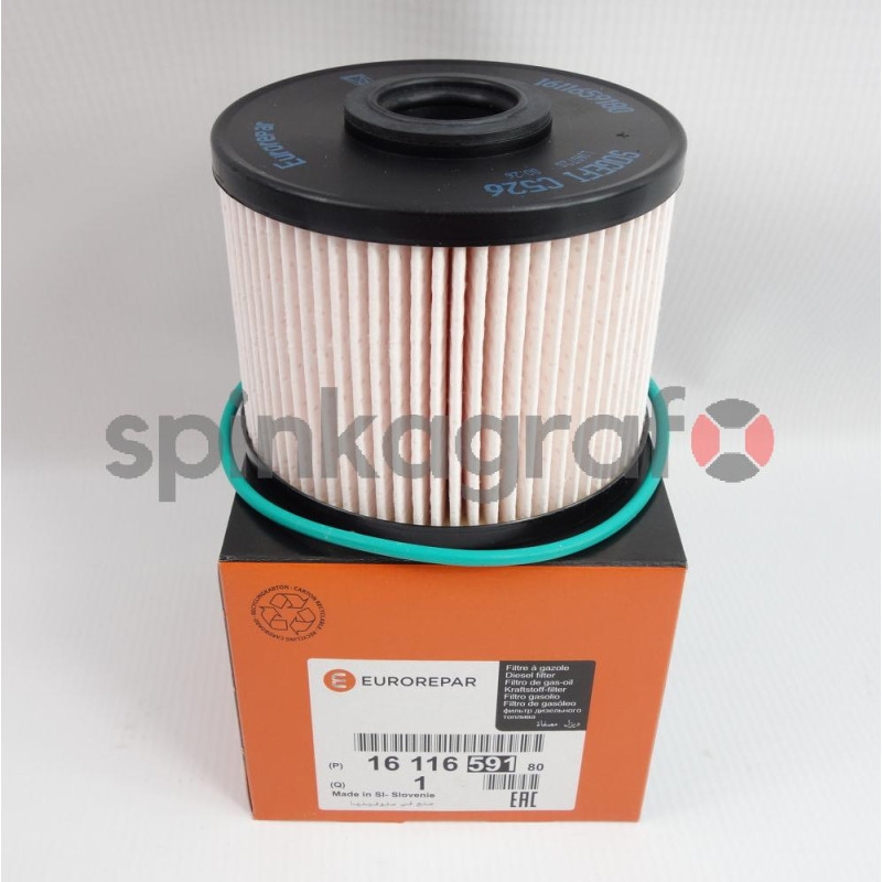 Filtr paliwa EUROREPAR 1611659180 | CITROËN,DS,FIAT,FORD,PEUGEOT (1611659180,1682001,1906A7,2037668,9467637280)
