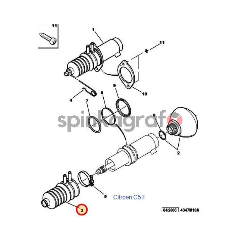 Osłona siłownika zawieszenia PSA 527264 | CITROEN C5, C5 II