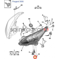 Żarówka samochodowa PSA 6216F6 | CITROEN C5 II