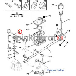 Cięgno zmiany biegów METALCAUCHO MC-2865 | CITROEN BERLINGO/ P.PARTNER 140/80 (245275,245279)