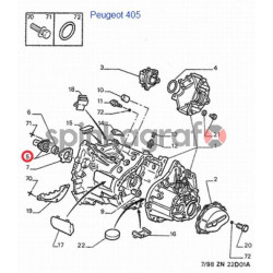 Tulejka wałka sprzęgłowego METALCAUCHO MC-4605 | CITROEN C2/C3/C4/C5 skrz.BE4R  (210535)