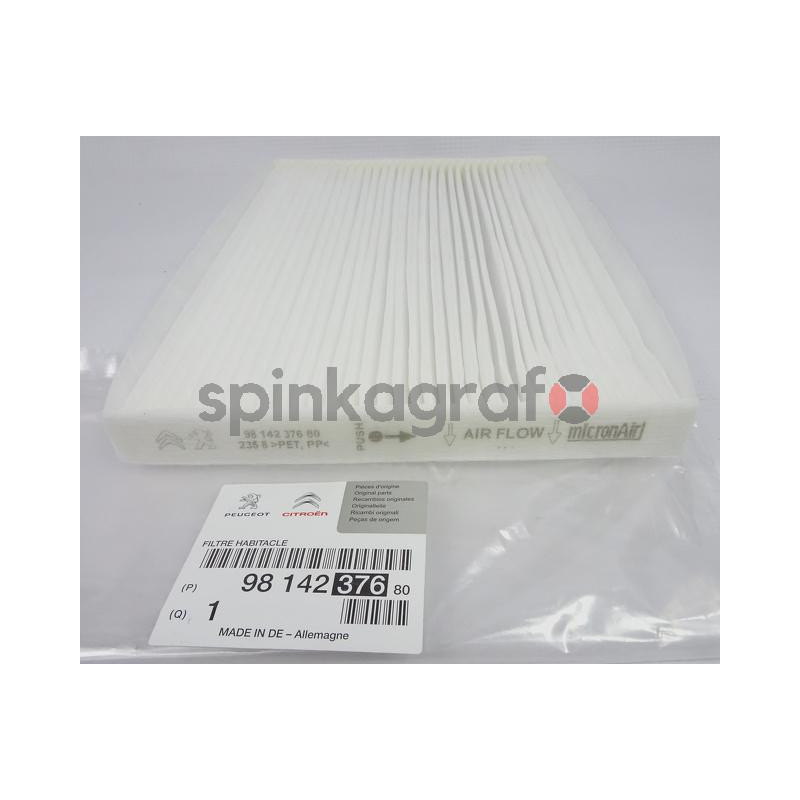 Filtr kabiny PSA 9814237680 Filtr kabiny PSA 9814237680