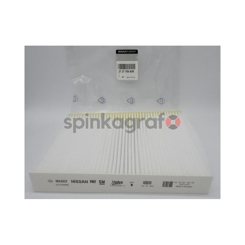 Filtr kabiny RENAULT 272778980R | RENAULT GRAND SCENIC III, MEGANE CC,III, SCENIC III, TRAFIC III;NISSAN NV300; OPEL VIVARO B; Filtr kabiny RENAULT 272778980R | RENAULT GRAND SCENIC III, MEGANE CC,III, SCENIC III, TRAFIC III;NISSAN NV300; OPEL VIVARO B;
