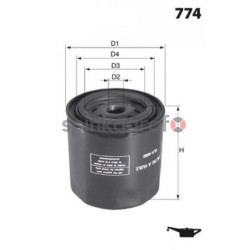 Filtr oleju MECAFILTER ELH4375 | CITROEN JUMPER PEUGEOT BOXER 3.0 HDI 16V (org. 1109Z8)