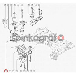 Poduszka silnika HUTCHINSON 586349 | RENAULT LAGUNA II mot.2.2DCi/3.0 (8200052028,8200054865,8200181590)
