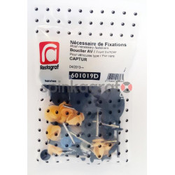 Zestaw spinek zderzaka przedniego podstawowy RESTAGRAF 601019D | Zestaw mocowania /spinki/ zderzaka przód /podstawowy/  RENAULT 